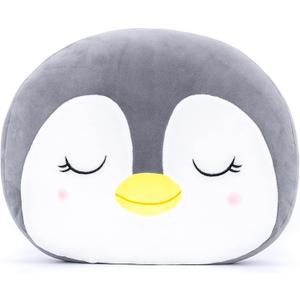 Lazada Penguin Plush Pillow Toys Pillows Soft Toy Girls Gifts for Toddler Gray 15 Inches