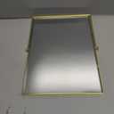 Vanity Desk Table Mirror, Adjustable Rectangular Tabletop Standing Makeup Mirror with Metal Framed for Living Room, Bedroom, Bathroom, Gold