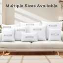 SAVORI 16x24 Lumbar Pilow Insert, Set of 2 Down Feather 16x24 Euro Pillow Inserts, Soft Fluffy Sleeping Pillow with 100% Cotton Cover, Decorative Throw Pillows for Couch Sofa Bed-White