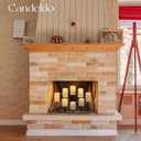 Candelabra Fireplace Candle Holder: Black Metal Pillar Candle Holders for Inside Fireplace Mantle Decor Floor Candelabras Table Centerpiece (Medium)