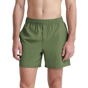 ODODOS Men's Athletic Shorts with Pockets 7" Quick Dry Lightweight Workout Gym Running Shorts, Army Green, XX-Large