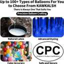 KAWKALSH Pearl White Balloon 110pcs, 12 Inch Thickened Latex Party Balloons Helium Bright Color for Birthday Baby Shower Wedding Party Supplies Arch Garland Decoration