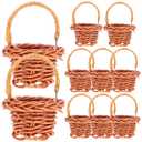 DOITOOL 10 Pack Mini Woven Baskets with Handles, Wood Chip Baskets Farmhouse Small Basket Miniature Flower Basket Woven Candy Gift Baskets for Wedding Party Favors Crafts Decor, 59Q8OXQZYL51035K1DYG