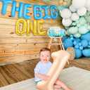 JeVenis Surf Theme The Big One 1st Birthday Party Decorations Balloons, Backdrop, Number 1, Tropical, Plastic, Unisex, Blue, Yellow/Beige, Green