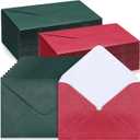 Yahenda 200 Count Gold Mini Gift Card Envelopes Bulk Green and Red Pocket Small Paper Envelopes Gift Card Sleeves Greeting Business Tiny Pocket 4 x 2.7 Inch for Holidays Wedding Baby Shower Birthday