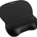 Innovera Gel Mouse Pad with Wrist Rest, Nonskid Base, 9 X 7.5 - Inches Black (51450)
