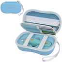 Againmore Case Compatible with 3Doodler Start+ Essentials (2024,2023), 3D Pen Set Storage with 4-Pockets Divider for Filament Refill Packs & USB Cable, Kids Art Activity Carrier Box (Case Only)-Blue