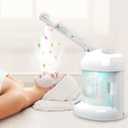 Nisperos Nano Ionic Facial Steamer  360° Rotatable Sprayer  40 Minutes Warm Mist  Humidifier  Professional Face Steamer for Facial Deep Cleaning (White)