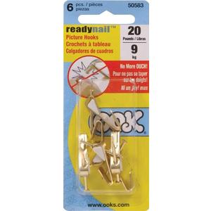 Ook 50583 #20 ReadyNail Picture Hangers 6 Count