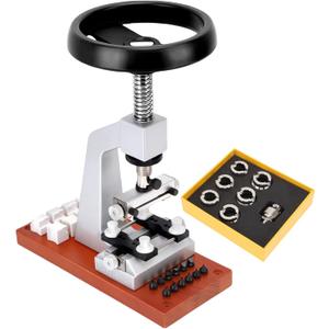 Professional Bench Watch Case Opener Tool, 6 Dies & Adjustable Holder - Watch Back Remover Kit for Watchmaking Repair Accessories