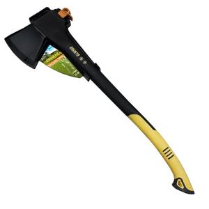 ZEUSTR 28.5" Splitting Axe Hatchet with Nylon Shock-Absorbing Handle, Camping Axe for Logs, Wood, Head Weight 3.5lb and Total Weight 5.4lb