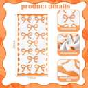 4 Pcs Fall Hand Towels for Bathroom 13 x 29'' Soft 100% Cotton Orange Bow Face Towel Thanksgiving Kitchen Decor Absorbent Preppy Bathroom Decor Bridal Shower Wedding Gift