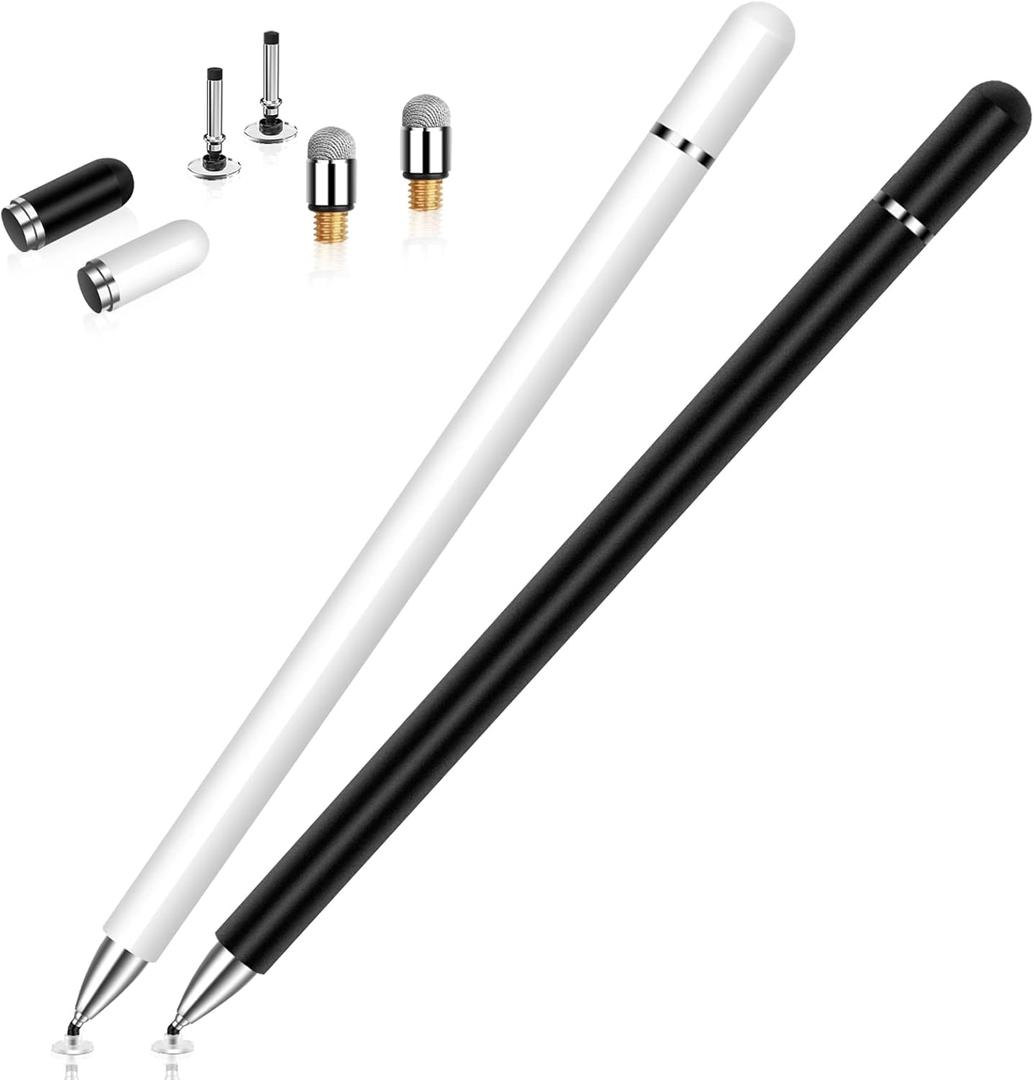Stylus Pens for Touchscreen,2 Pack High Sensitivity & Precision Magnetic Disc Stylus Pen for iPad/Apple/iPhone/Samsung/Android All Capacitive Touch Screen