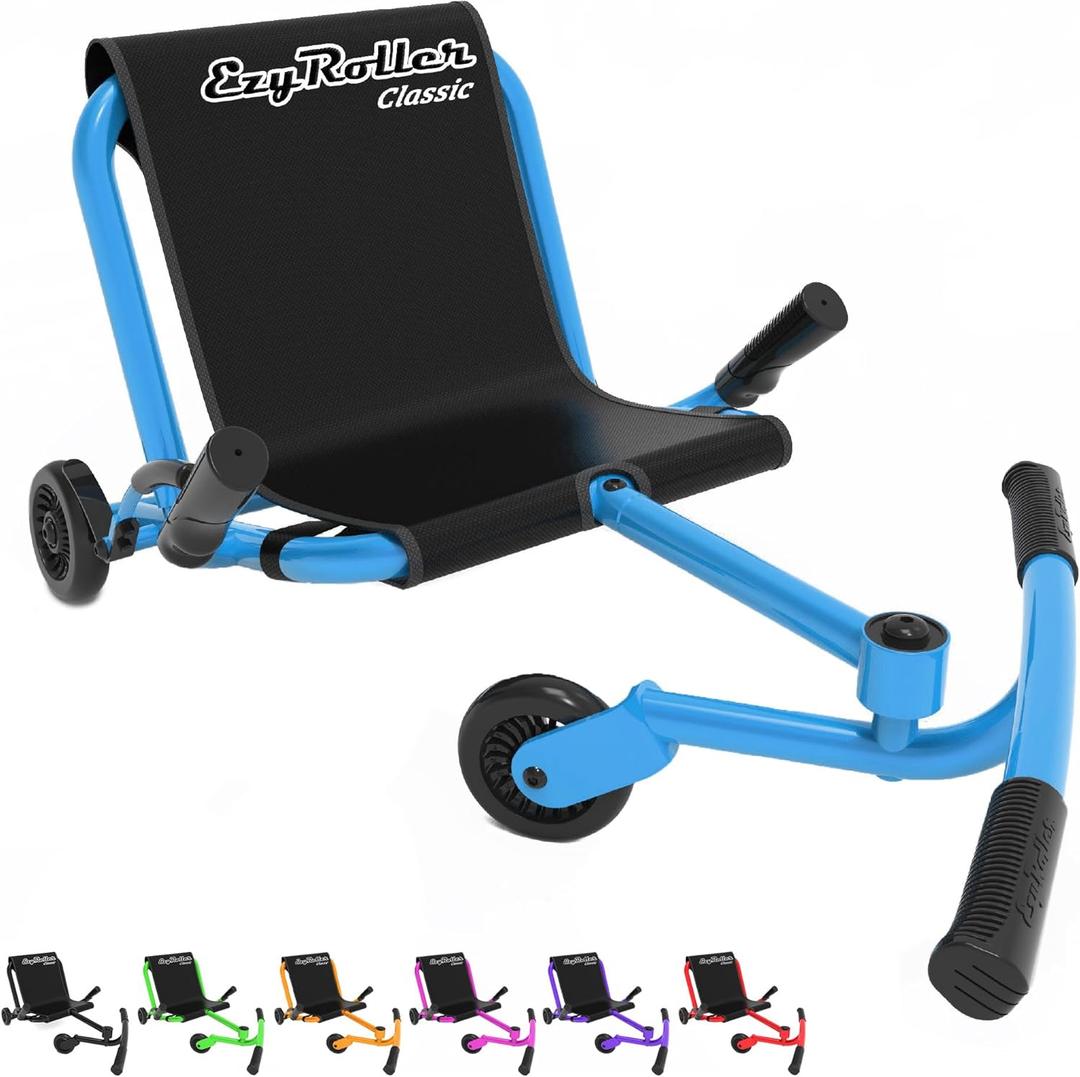 EzyRoller Classic Ride On Scooter for Kids Ages 4+ (Blue)