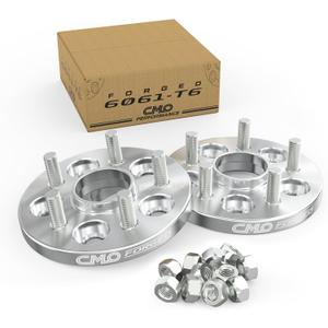 Customadeonly Forged 5x114.3 Wheel Spacers 15mm Hubcentric  Converts 67.1mm Hub to 56.1mm Wheel Bore  Compatible for Hyundai Mazda Mitsubishi 5x114.3 Hub  M12x1.5 Studs (2pcs)