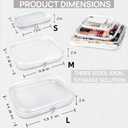 3PCS Clear Hard Plastic Zipper Case, Double Zippers Hard Pouch, Portable Travel Organizer Bin Clear Makeup Bag for Toy Storage, Snack Bag, Cosmetics, Pencil Case, Diaper Bag, Toiletry Bag (3PCS-L)