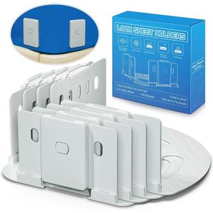 Bed Sheet Holders for Corners, New Upgrade Fitted Sheet Holder Keep Sheets Firm & Tight for Most Mattress/Sheet Sizes, Bed Sheet Straps with Anti Locks, Bed Lock Sheet Holders 4PCS (Gley)