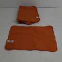 DII Quilted Farmhouse Collection Tabletop, Placemat Set, Pumpkin Spice, 6 Piece