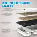 Cat Water Fountain Stainless Steel, 3.2L/108oz Quiet Water Fountains for Cats Indoor, Water Level Window, Quadruple Filtration Pet Water Fountain for Cats/Puppy (10 Filter 6 Filter Cotton)