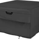 ULTCOVER Patio Fire Pit Table Cover Square 44 inch Outdoor Waterproof Fire Bowl Cover, Black