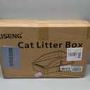 Stainless Steel Cat Litter Box, Extra Large XL Odor Free Metal Litter Box with High Sides Lid, Open Top Litter Pan Include Scoop Easy Cleaning Kitty Cat Box Anti-Urine Leakage, Non-Sticky