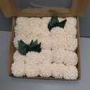 Ling's moment Cream Dahlia Foam Artificial Flowers Real Touch Faux Fake Flower for Home Decor Graduation Baby Shower Decorations Outdoors Party Favors Wedding Gifts Centerpieces Arrangements 25pcs