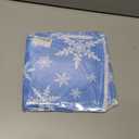 Horaldaily Christmas Tablecloth 7070 Inch Round, White Snow Blue Washable Table Cover for Party Picnic Dinner Decor