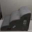 Aodisman 3Step Dog Ramp and Stairs for Sofa and Chair  NonSlip Sturdy Pet Steps for Small Dogs and Cats,15.7" H,Grey