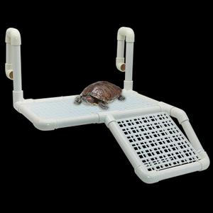 Fhiny Hanging Turtle Basking Platform, Plastic Turtle Dock Basking Area Reptile Floating Dock Climbing Ramp for Aquatic Turtles Tortoise Tank Accessories Decor for Lizard Gecko Hermit Crab