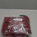 BUYUE 4 Pcs Bar Stool Covers, Luxury Fabric Dia.14-16" Round Stretchy Crease-Resistant Washable Jacquard Dustproof Stool Seat Slipcover, M-Burgundy-Set of 4