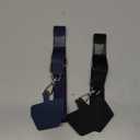 CACOE Phone Lanyard 2 Pcs Adjustable Neck Strap,4 Pcs Patches,Universal Crossbody Multifuctional Patch Polyester Lanyards Compatible with Most Smartphones(Black+Dark Blue)