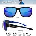 Bifocal Sunglasses for Men - Reading Sunglasses with Readers Built in, Reader Sunglasses Men for Cycling/Driving, 1.0 (Blue/Black)