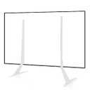 Universal TV Stand, Metal TV Legs for 20-65 inch LCD/ LED/ OLED/ Plasma Flat&Curved Screen TV Height Adjustment with VESA 75x75mm to 800x500mm Max ML1760W, White