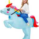 KOOY Inflatable Costume Adult,Inflatable Halloween Costumes,Unicorn costume adult,adult halloween costume women,Blow up Costumes (Black, S)