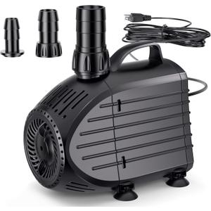 NFESOLAR Submersible Water Pump 1200GPH, Ultra Quiet Submersible Pump with Dry Burning Protection 11ft High Lift for Pond, Fountains, Waterfall, Hydroponics, Aquariums KF208