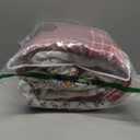 Cotton Bedspread Quilt Bedding Sets 3 Pieces Reversible Coverlet Sets Comforters Vintage Red White Rose Floral Patchwork Bedspread, King Size