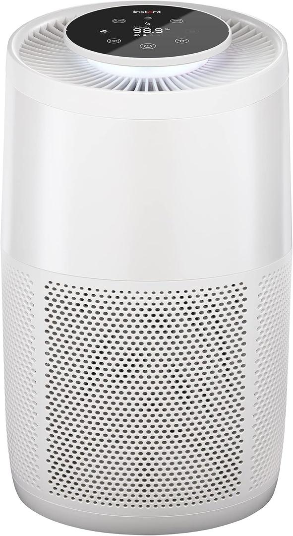 Instant HEPA Quiet Air Purifier From the Makers of Instant Pot with Plasma Ion Technology for Rooms up to 1140ft2, removes 99% of Dust, Smoke, Odors, Pollen & Pet Hair, for Bedrooms, Offices, Pearl