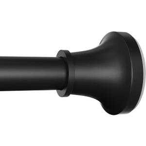 Home Tension Shower Curtain Rod, No Drill Adjustable Tension Curtain Rod for Bathroom, Rust Resistant, Easy Install Expandable Shower Curtain Rods, 44 Inches, Matte Black