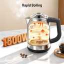 Electric Kettle with Temperature Control, 1.7L 1500W Stainless Steel Tea Kettle, 13 Preset Temperatures, LED Display, Keep Warm 2 Hours, Strix Thermostat, BPA Free Hot Water Boiler for Tea & Coffee