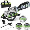 WORKPRO 5.8Amp 3500RPM Circular Saw with Parallel Guide, Maximum Cutting Depth 1-11/16''(90),1-1/8''(45), Compact Circular Saw with Three 4-1/2" Blades for Wood, PVC, Tile, Cement Block