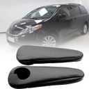 GXARTS Left and Right Leather Seat Armrest Cover Compatible with Toyota Sienna 2011 2012 2013 2014 2015 2016 2017 Black Leather Part Only