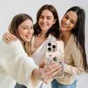 for iPhone 16 Pro Max Case,[3 in 1] with Screen Protector & Camera Lens Protector,Flower Pattern Design,Clear Soft Shockproof Slim Floral Phone Cover for Women Girls 2024 6.9"(Violets)