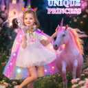 Unicorn Toys for Girls Age 4-6 Unicorns Gifts, Walking Talking Singing Interactive Unicorn with Light up Princess Cape, Remote Control Plush Unicorn Pet Care Toy for Toddler Girl Age 3 4 5 6