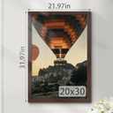 20x30 Picture Frame, Walnut Woodgrain Poster Frame, Wall Mount