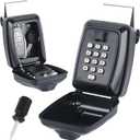 Car Window Lock Box for Turo, Black Portable Lockbox for Car Keys, Car Key Lock Box Fit for Ride Share, Turo, GetAround, with Sturdy Large Capacity, Protective Cover, Weather Protection