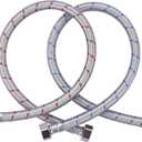 ARCORA 20-Inch Length Faucet Hose Connector,Braided Stainless Steel Supply Lines 1/2 Inch FIP x 1/2 Inch FIP Sink Hose Attachment for Faucet 1 Pair