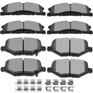 Ceramic Brake Pads Kits,SCITOO 8pcs Brakes Pads Set fit for Ford Explorer,Flex,Police Interceptor Sedan,Police Interceptor Utility,Special Service Police Sedan,Taurus,for Lincoln MKS,MKT