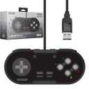 Retro-Bit Legacy 16 Wired USB Controller - Features Home, SS & ZL/ZR Buttons - for Switch, PC, MacOS, RetroPie, Raspberry Pi - Onyx
