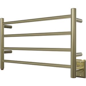 HEATGENE Towel Warmer, Heated Towel Rack, Plug-in/Hardwired, Brushed Brass
304 Stainless Steel Wall-Mounted 4-Bar Towel Warmer With Flexible Plug-In Or Hardwired Installation For Bathrooms