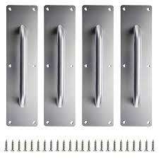 Sumnacon 2PCS Stainess Steel Door Push Plates,Sturdy Door Handle Plates with Screws, Solid Door Pulls for Home Office Public Commercial Places,Silver